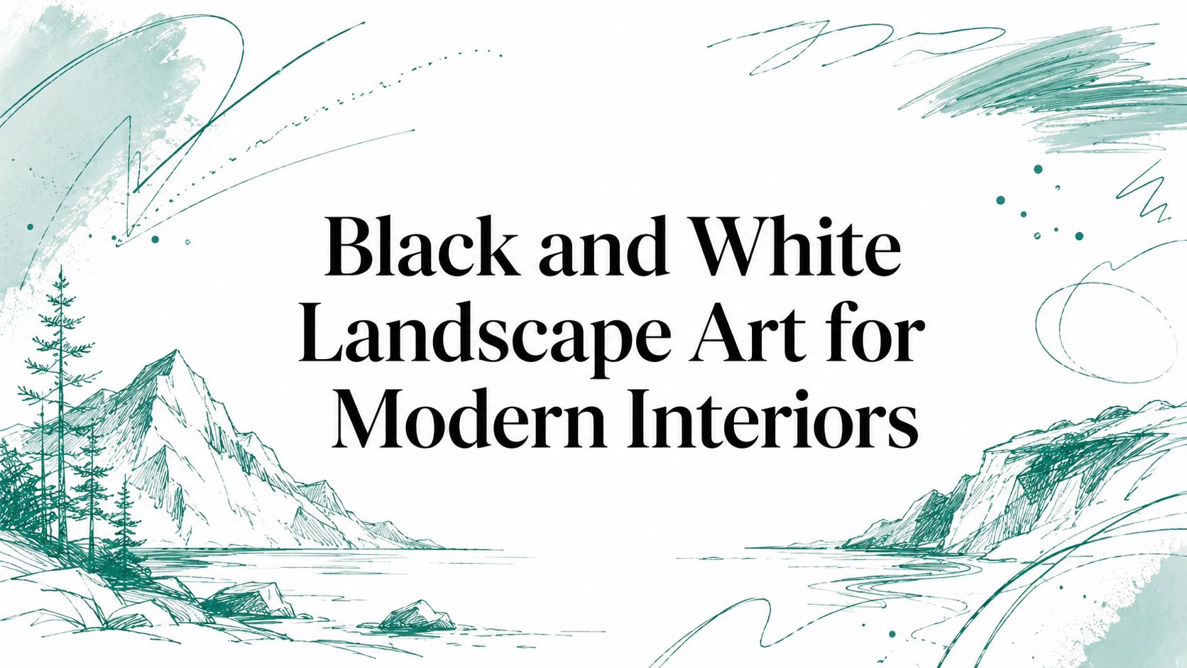 Black and White Landscape Art for Modern Interiors