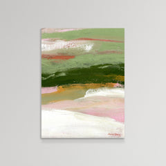 Landscape in Green, Gold & Pink II