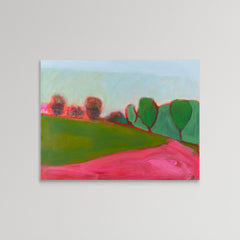 Field and Forest With Pink