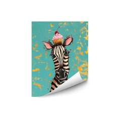 Zebra With Cherry Cupcake