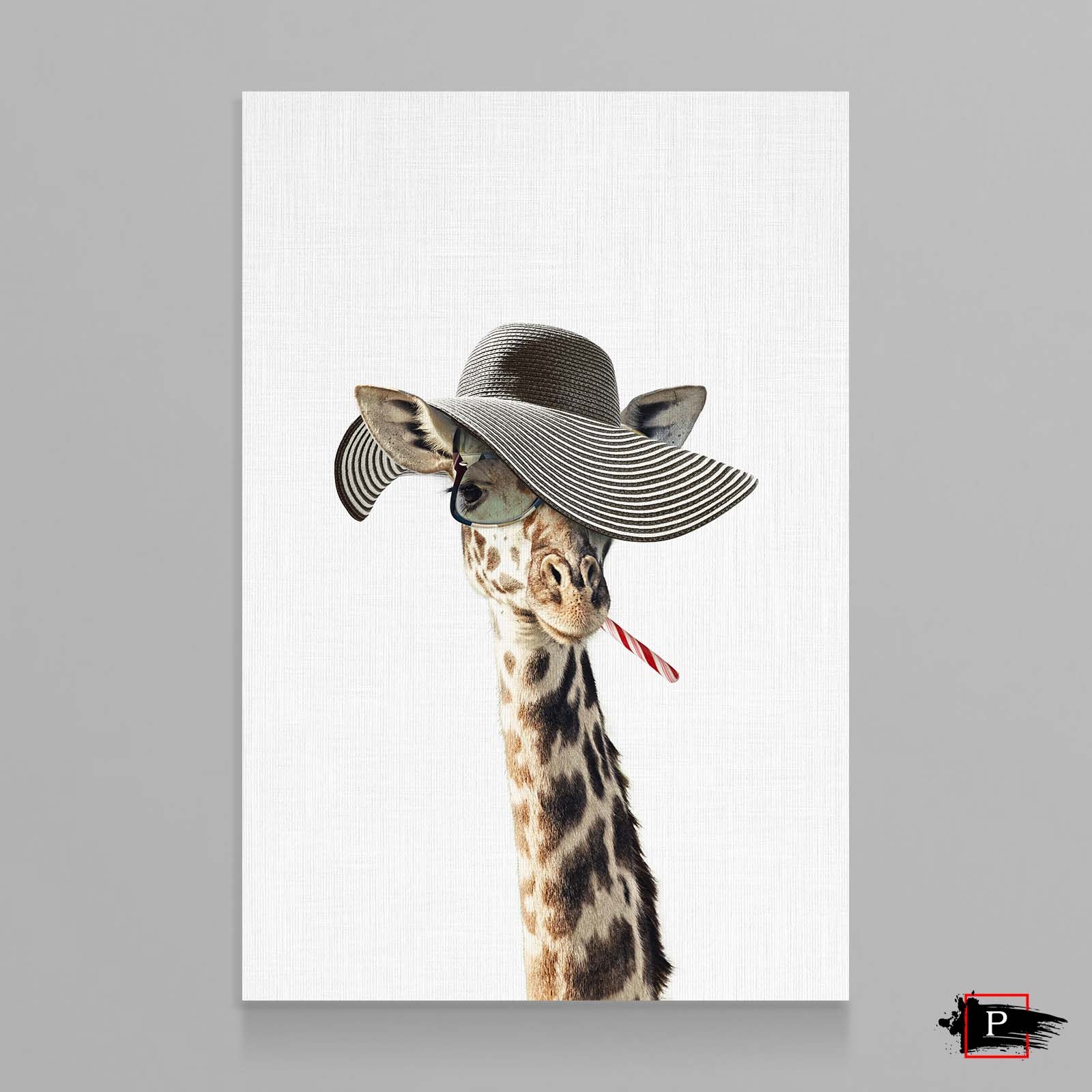 Giraffe Dressed in a Hat